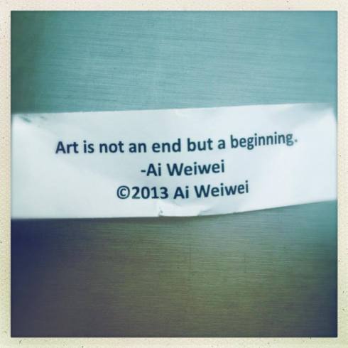 From the Ai Wei Wei exhibit at the art gallery