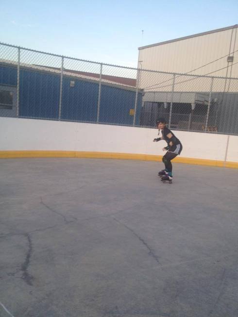 I learned how to skate! Sort of!