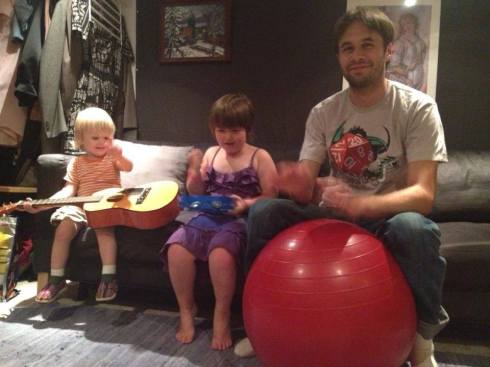 Matt and Theo jamming with Iz
